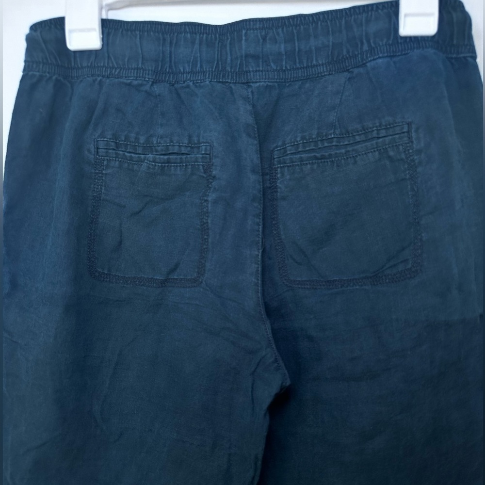 Lou & Grey linen xs casual pant jogger navy blue - Picture 5 of 8